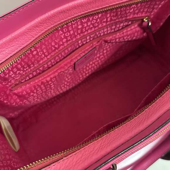 Kate Spade Pink-Orange Mini Bernadine Hadley Street Satchel with matching wallet - Picture 3 of 6